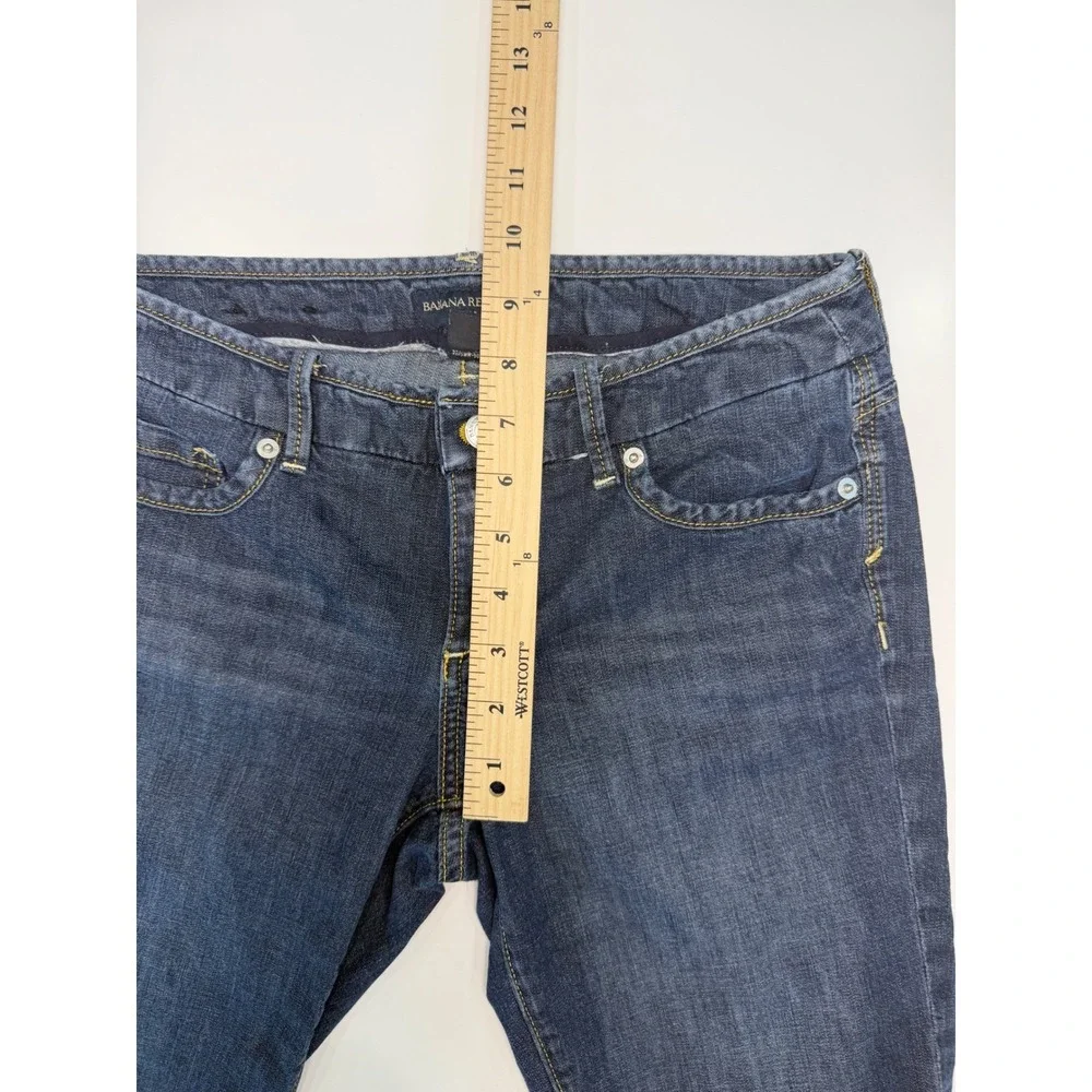 Banana Republic‎ Women Size 27/4 Denim Jean Bermuda Shorts Long Cuffed